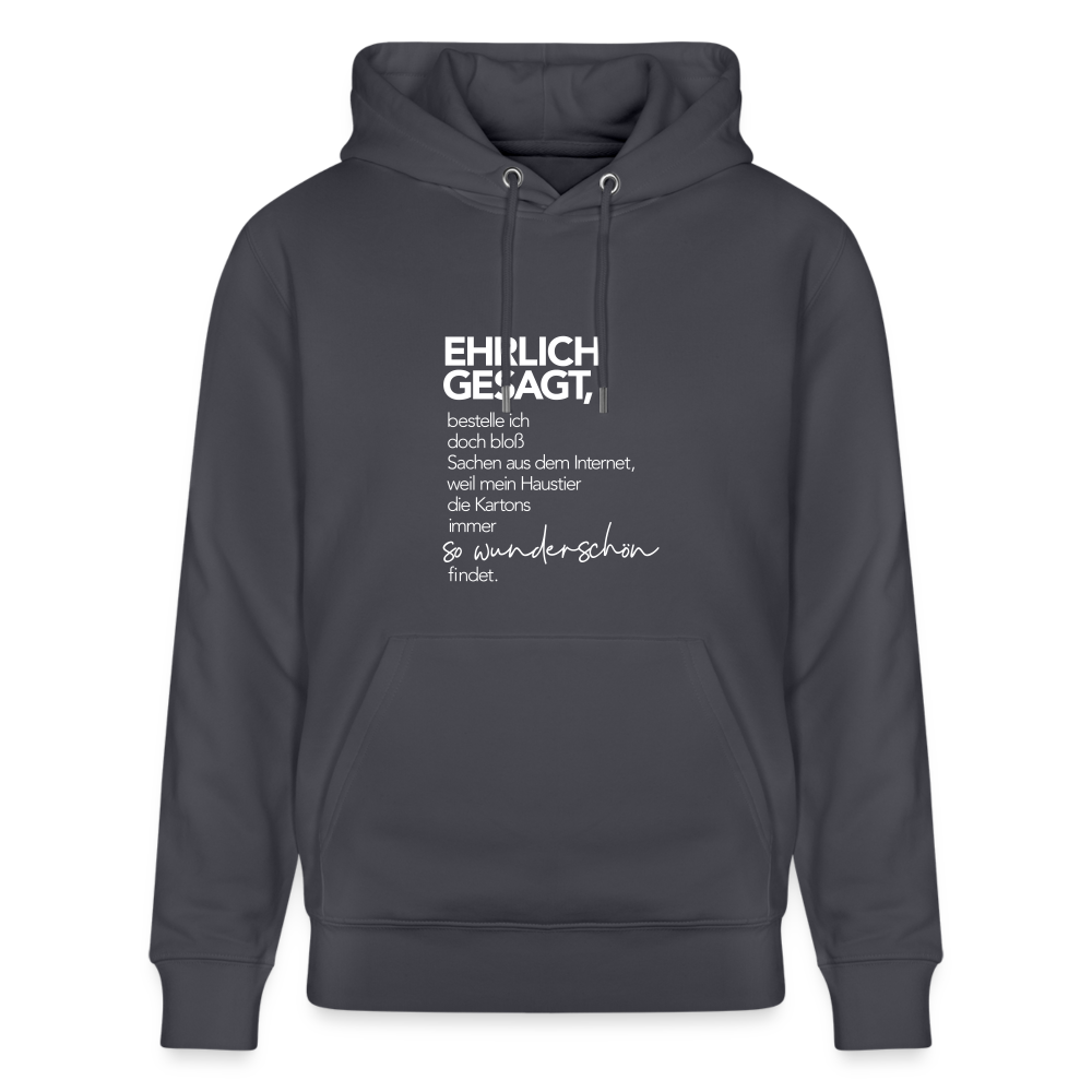 Hoodie mit Spruch Wunderschön (unisex) - Indigoblau