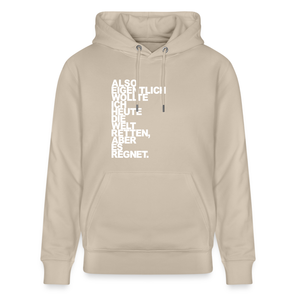 Hoodie mit Spruch Regen (unisex) - Beige