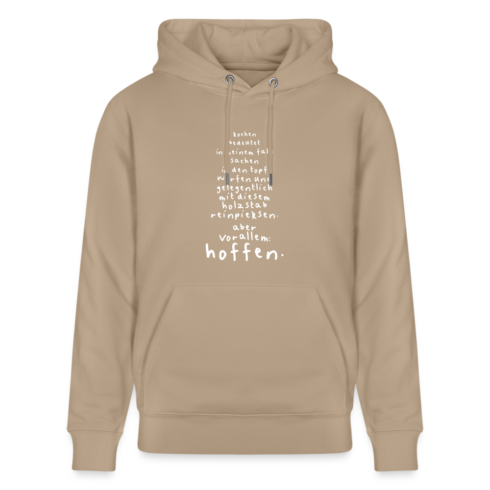 Hoodie mit Spruch Kochen (unisex) - Beige