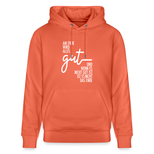 Hoodie mit Spruch ALLES GUT  (unisex) - Hellrot