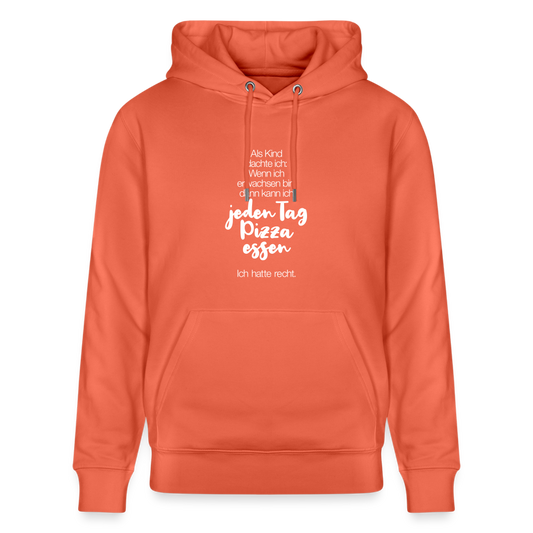 Hoodie mit Spruch Pizza (unisex) - Hellrot