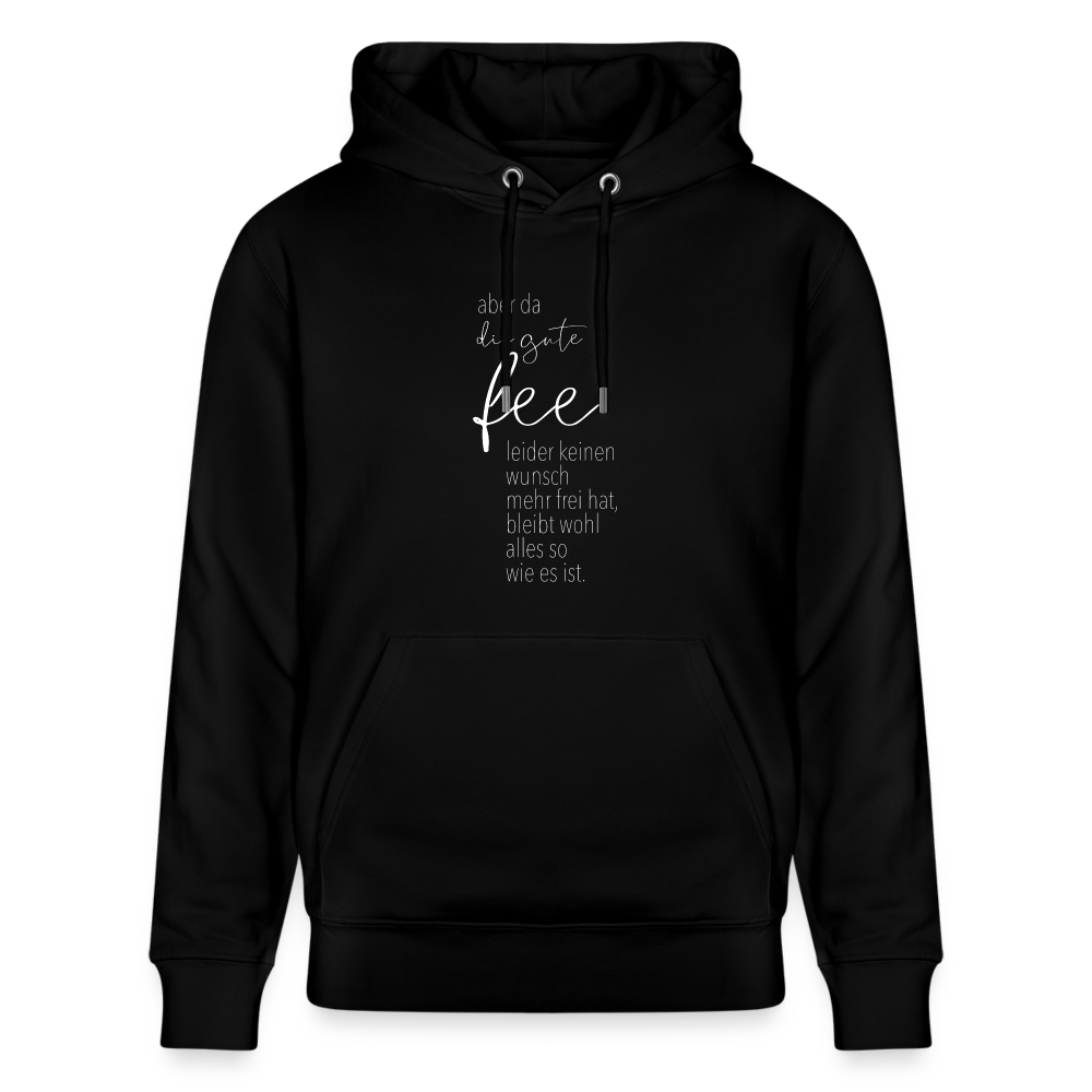 Hoodie mit Spruch Fee (unisex) - Schwarz