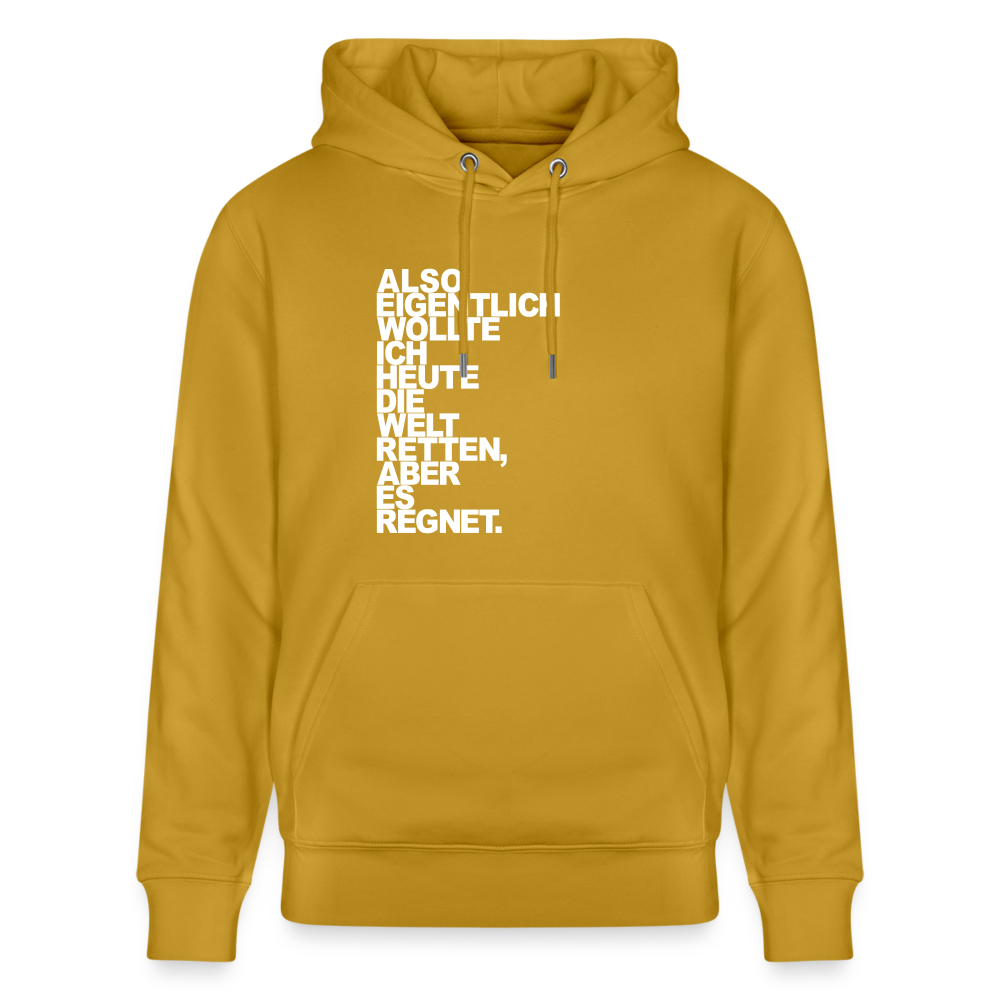 Hoodie mit Spruch Regen (unisex) - Ocker