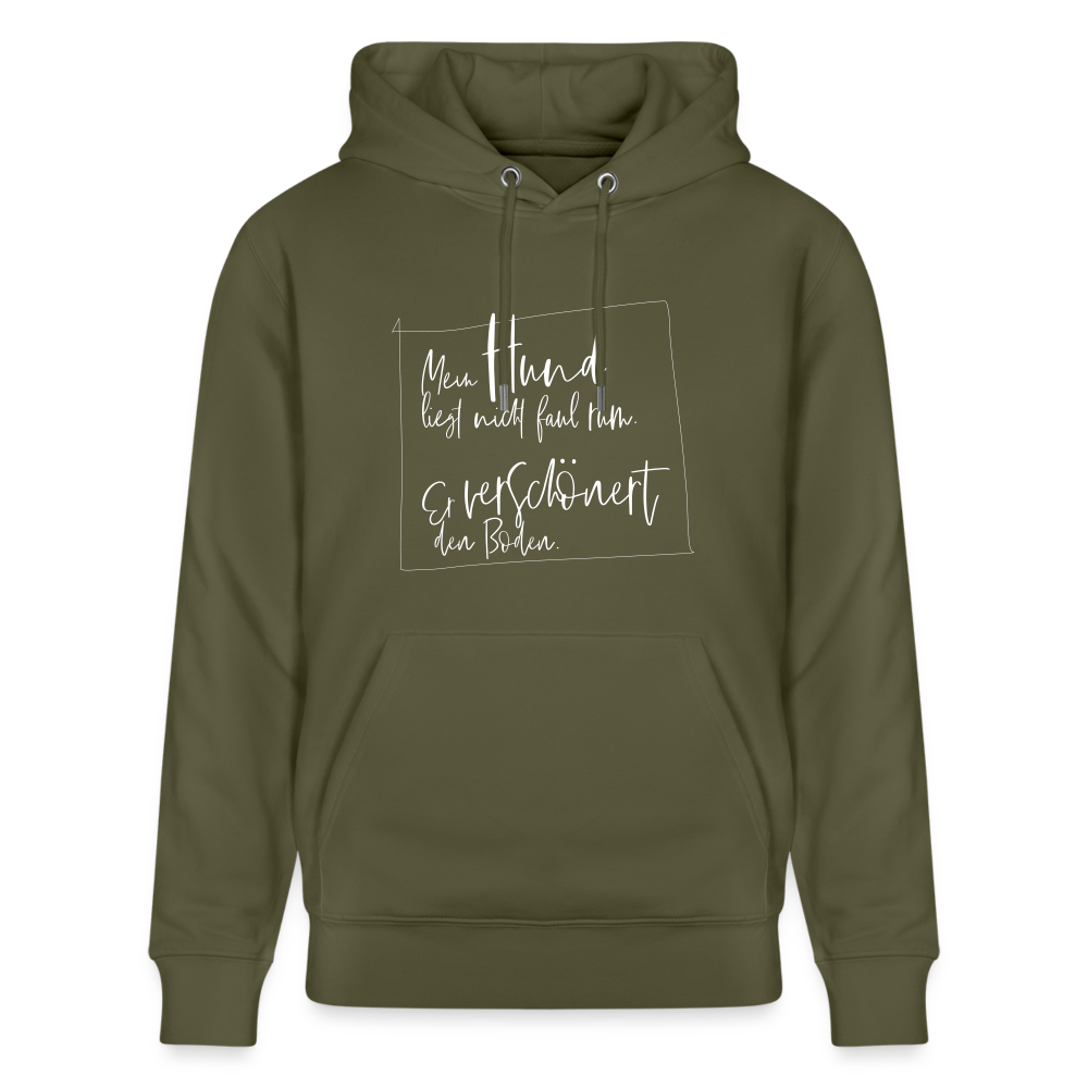 Hoodie mit Spruch Hund (unisex) - Khaki Grün