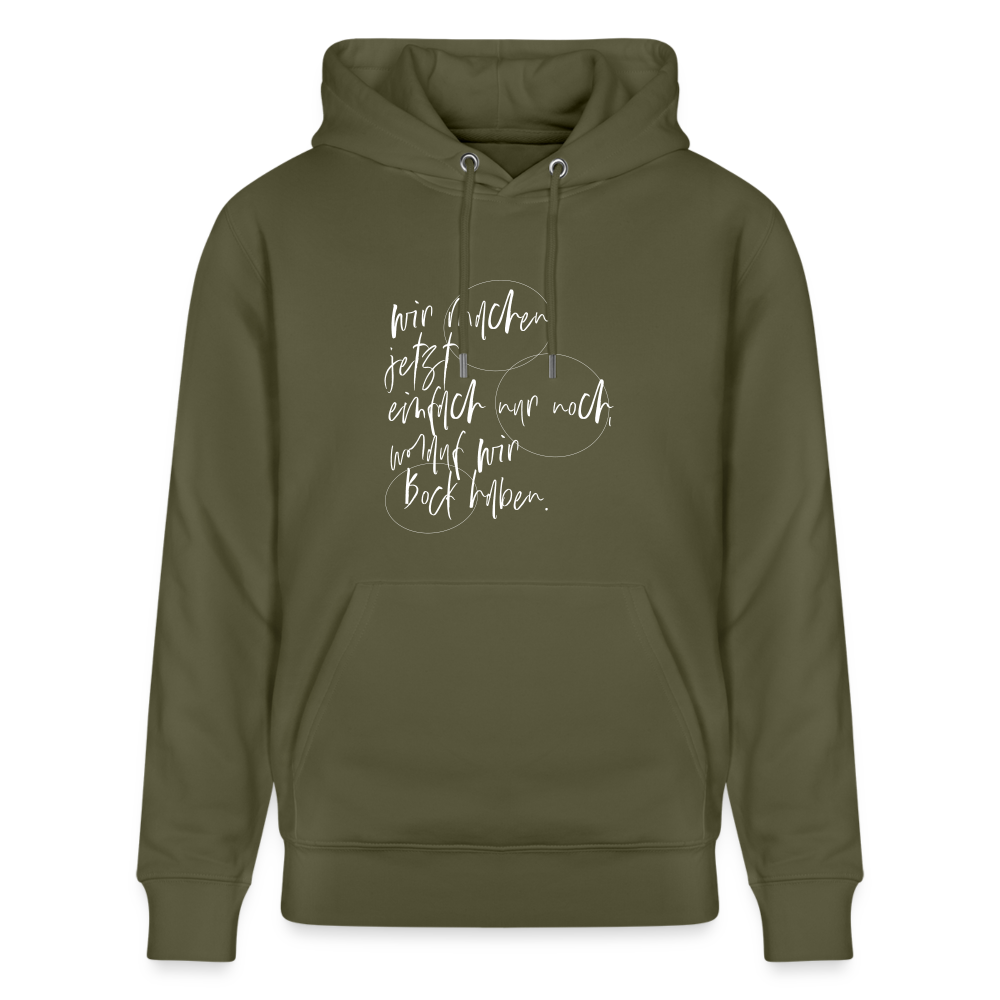 Hoodie mit Spruch Bock (unisex) - Khaki Grün