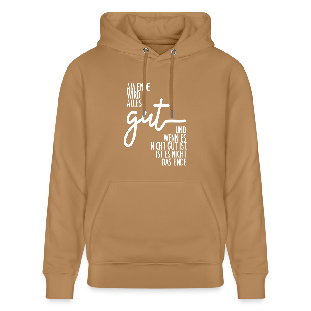 Hoodie mit Spruch ALLES GUT  (unisex) - Latte