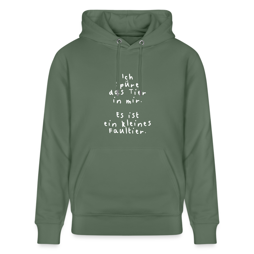 Hoodie mit Spruch Faultier (unisex) - Tanngrün