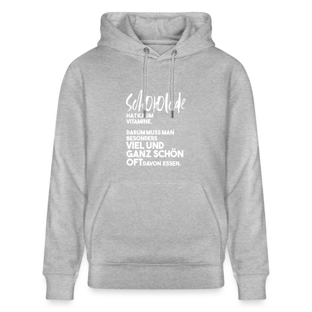 Hoodie mit Spruch Vitamine (unisex) - Grau meliert