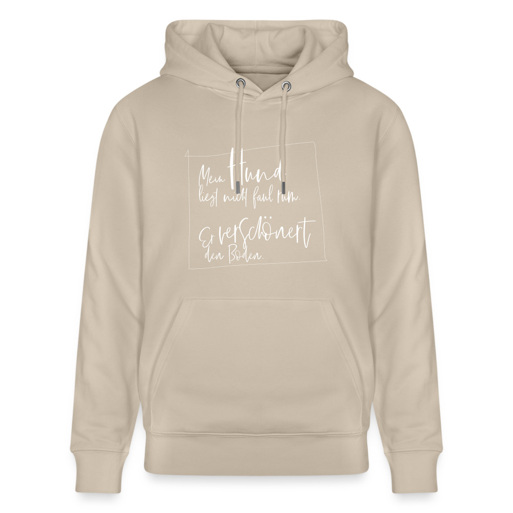 Hoodie mit Spruch Hund (unisex) - Beige