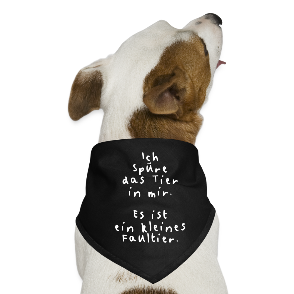 Faultier Hunde Bandana / Halstuch - Schwarz