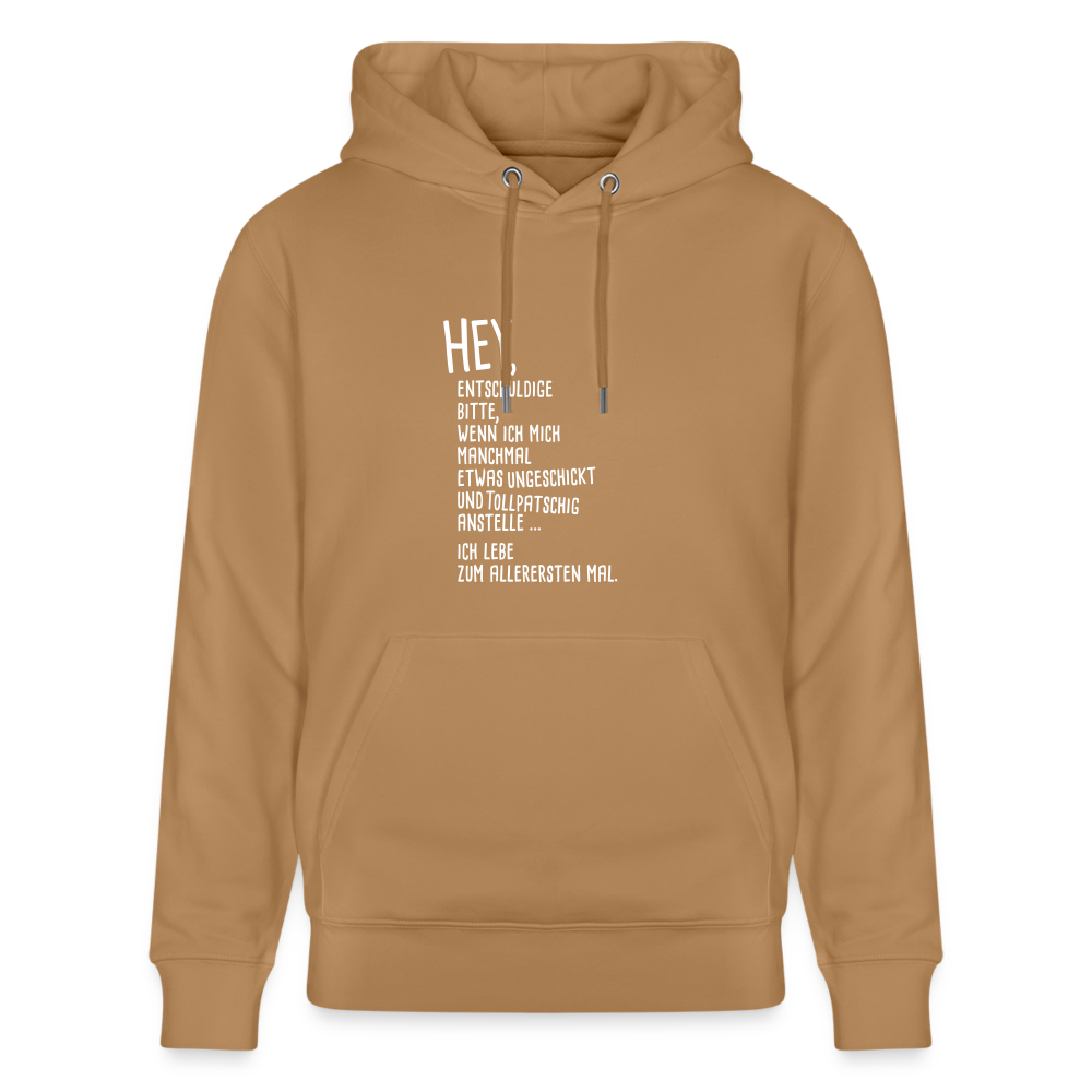 Hoodie mit Spruch Hey (unisex) - Latte