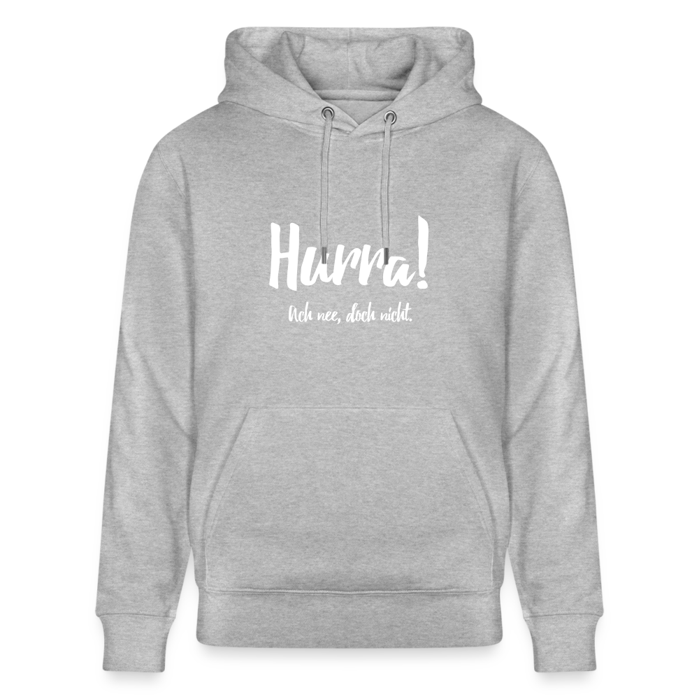 Hoodie mit Spruch Hurra (unisex) - Grau meliert