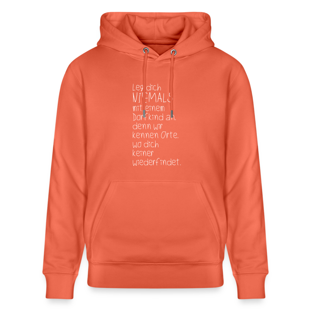 Hoodie mit Spruch Dorfkind (unisex) - Hellrot
