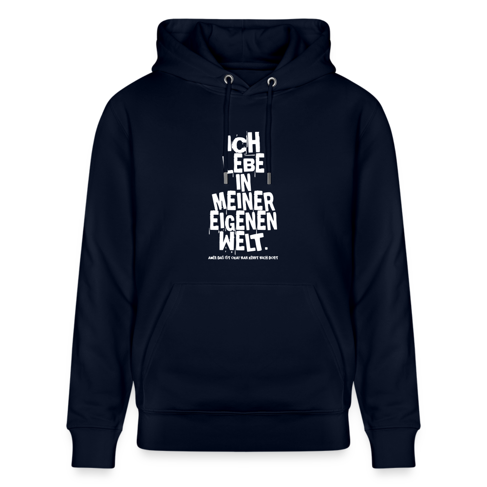 Hoodie mit Spruch Meine Welt (unisex) - Navy