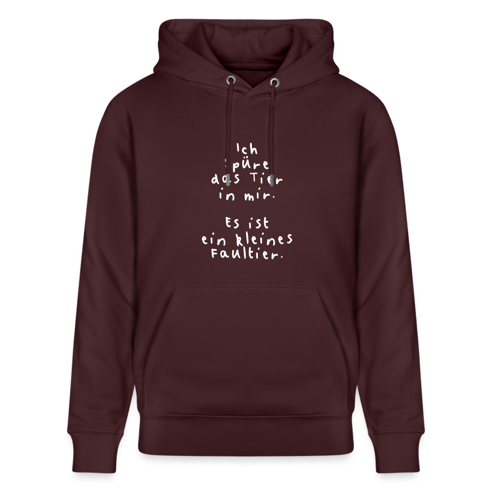 Hoodie mit Spruch Faultier (unisex) - Maroon
