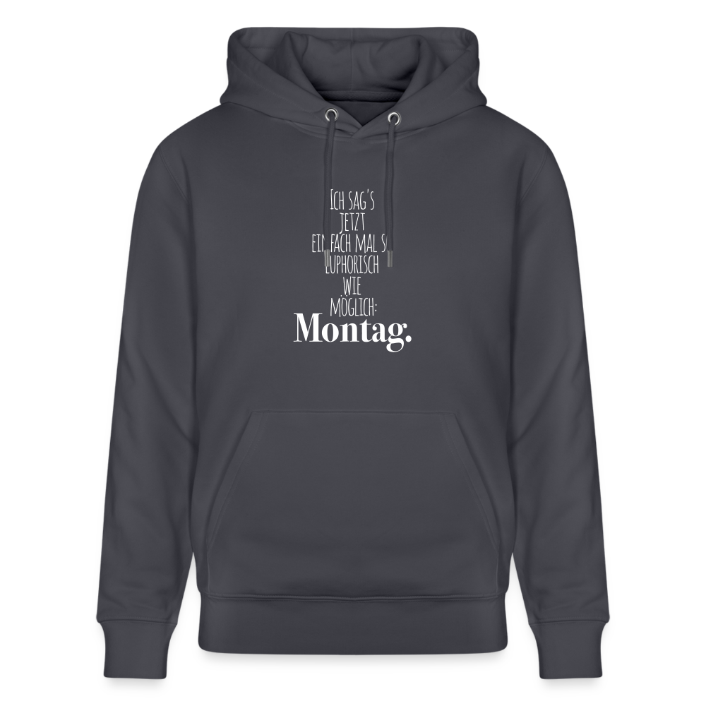 Hoodie mit Spruch Montag (unisex) - Indigoblau