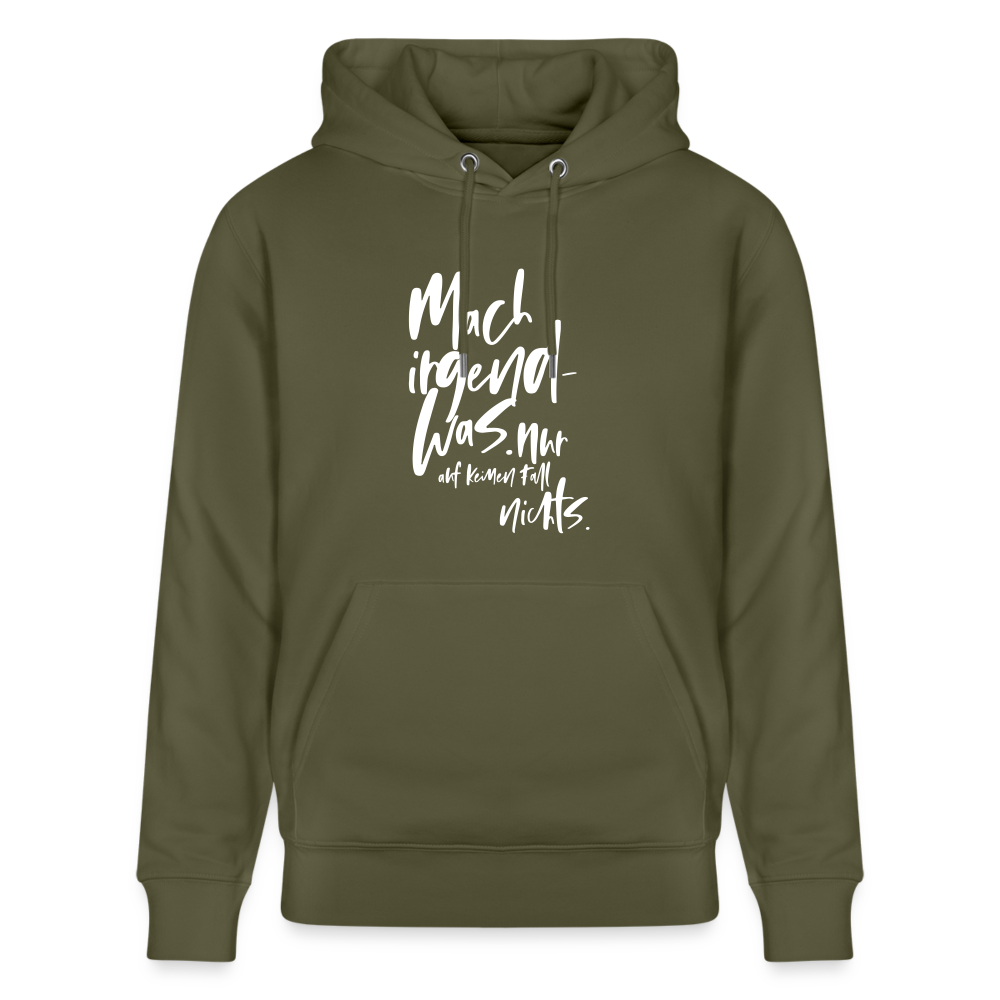 Hoodie mit Spruch Irgendwas (unisex) - Khaki Grün