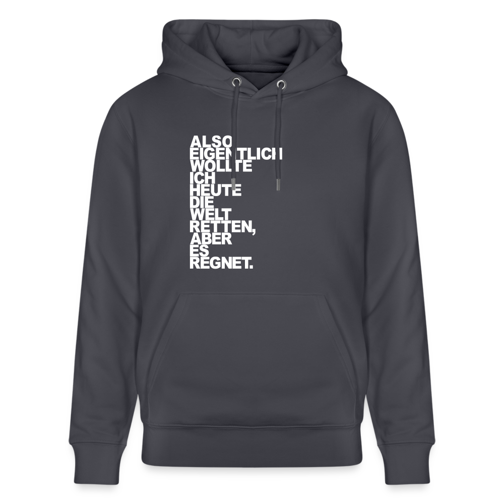 Hoodie mit Spruch Regen (unisex) - Indigoblau