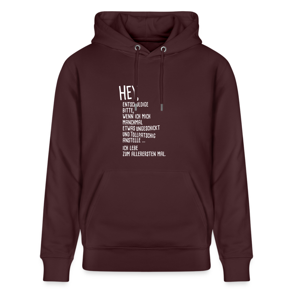 Hoodie mit Spruch Hey (unisex) - Maroon