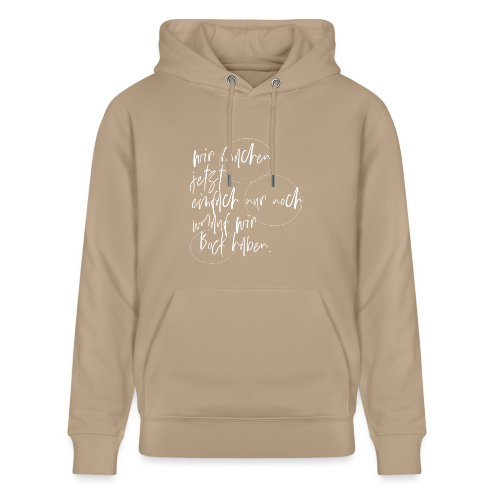 Hoodie mit Spruch Bock (unisex) - Beige