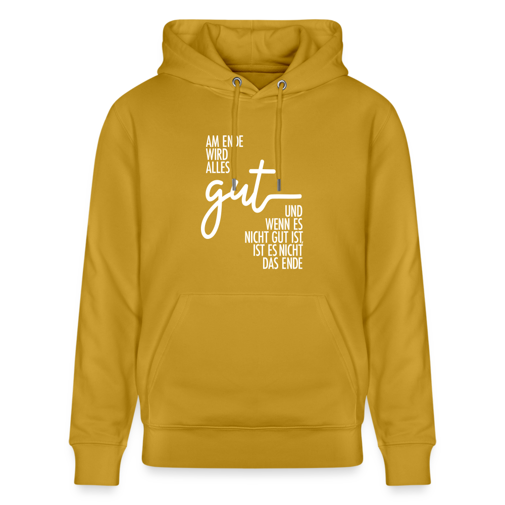 Hoodie mit Spruch ALLES GUT  (unisex) - Ocker