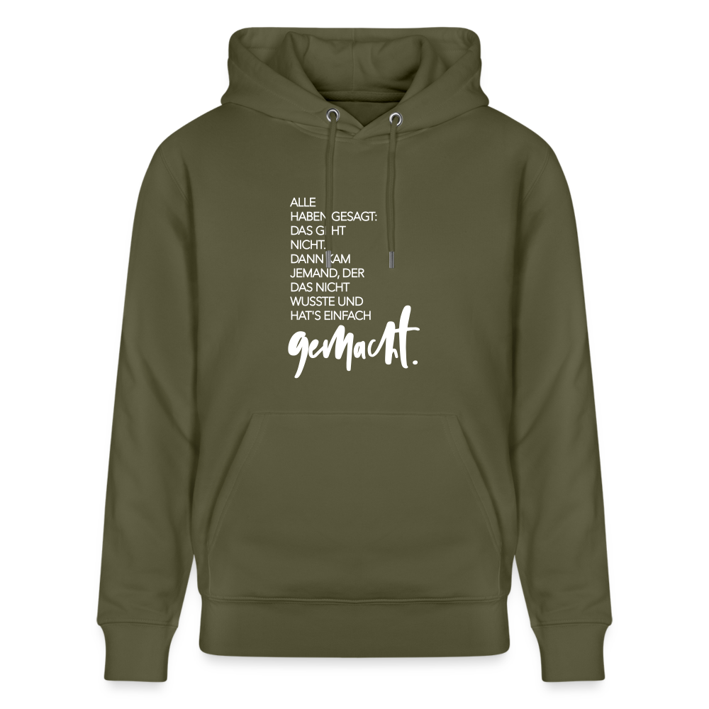 Hoodie mit Spruch Einer (unisex) - Khaki Grün