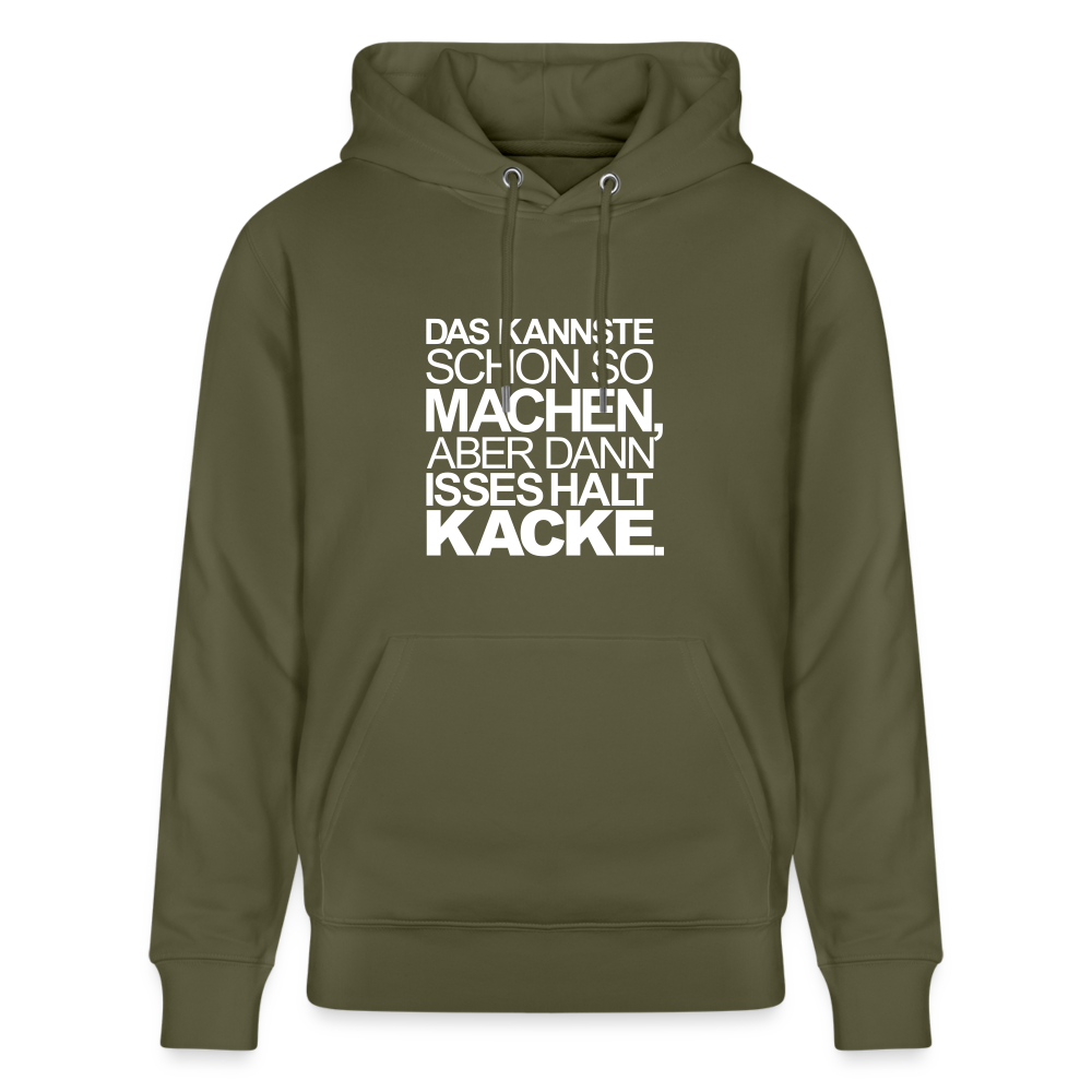 Hoodie mit Spruch Suboptimal (unisex) - Khaki Grün