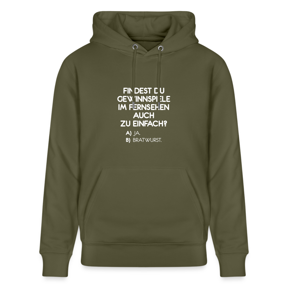 Hoodie mit Spruch Bratwurst (unisex) - Khaki Grün