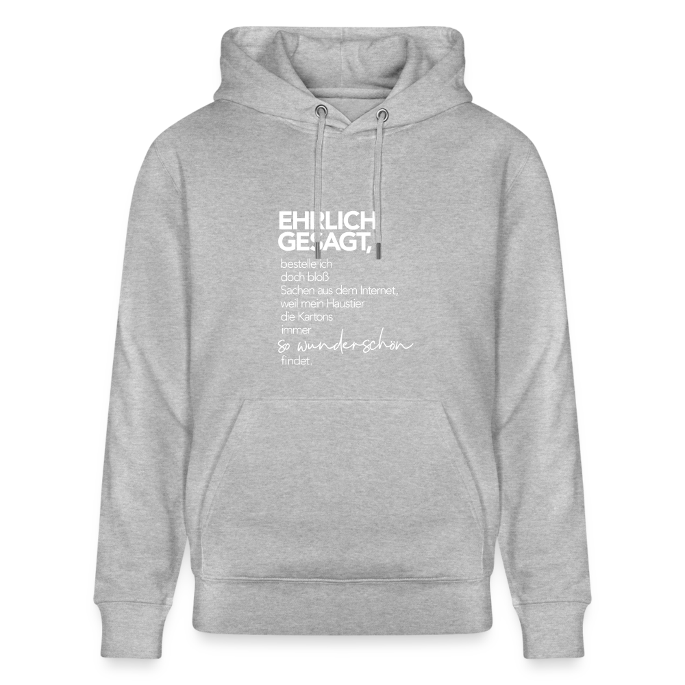 Hoodie mit Spruch Wunderschön (unisex) - Grau meliert