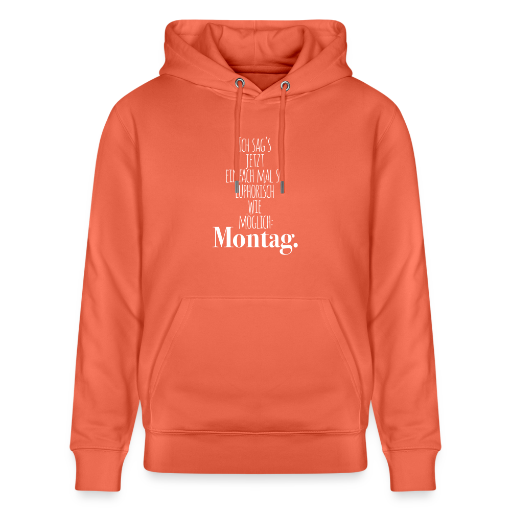 Hoodie mit Spruch Montag (unisex) - Hellrot