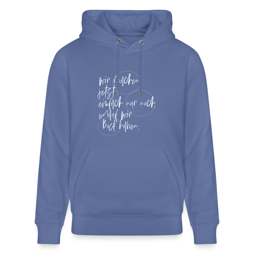 Hoodie mit Spruch Bock (unisex) - Blau