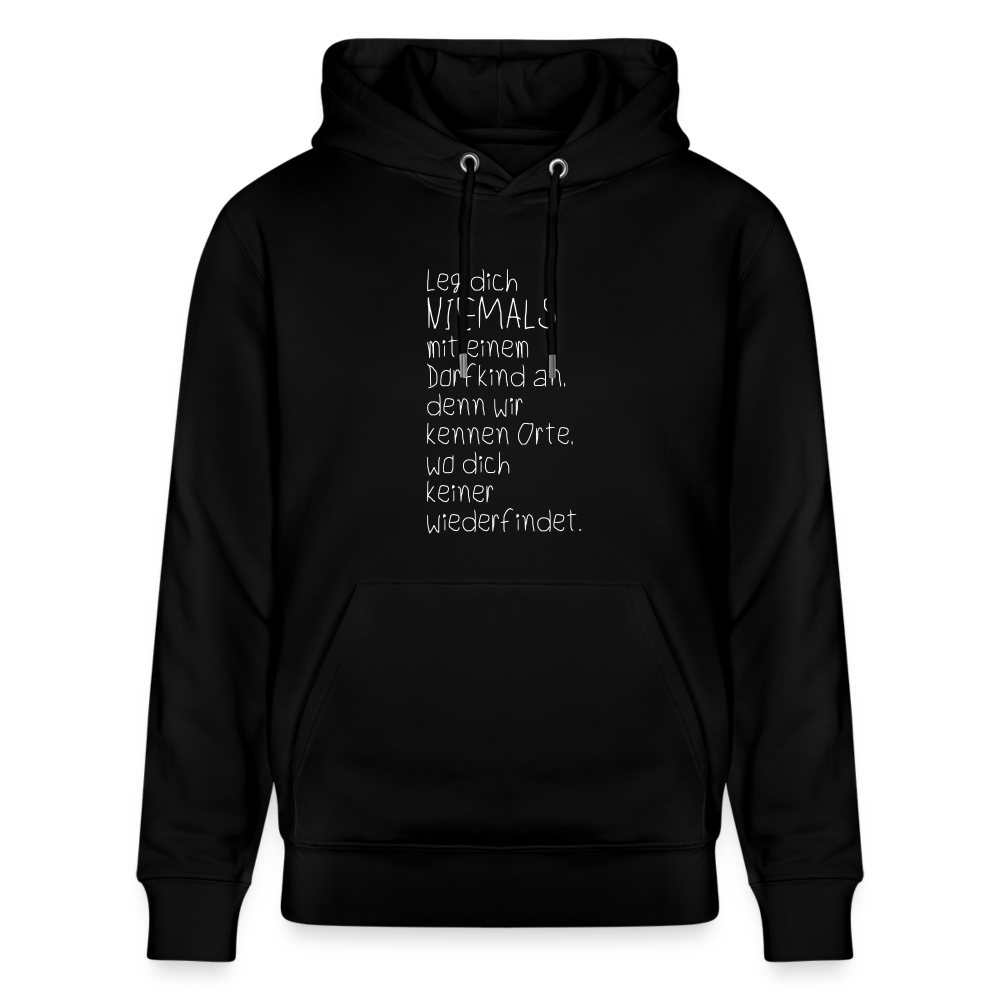 Hoodie mit Spruch Dorfkind (unisex) - Schwarz
