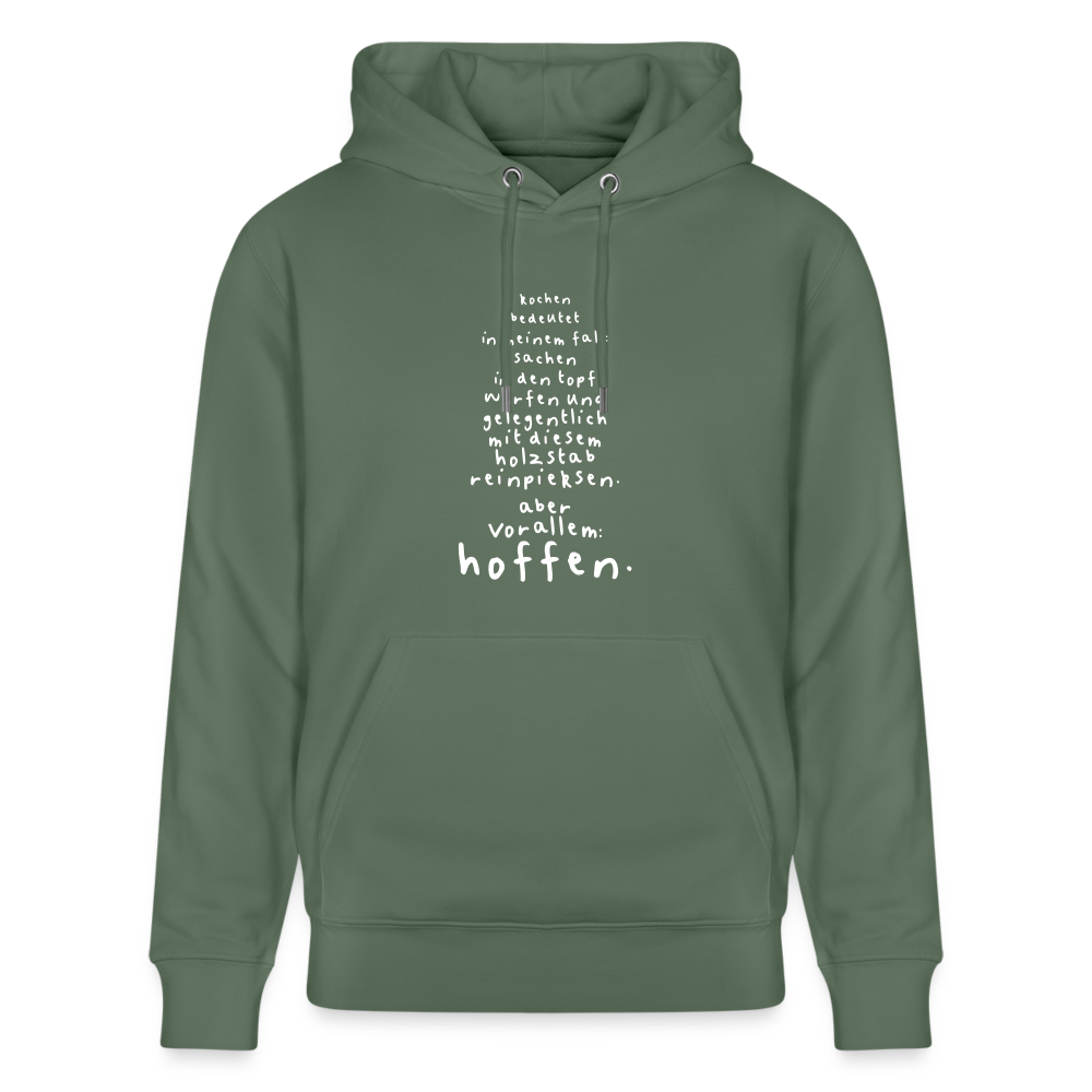 Hoodie mit Spruch Kochen (unisex) - Tanngrün