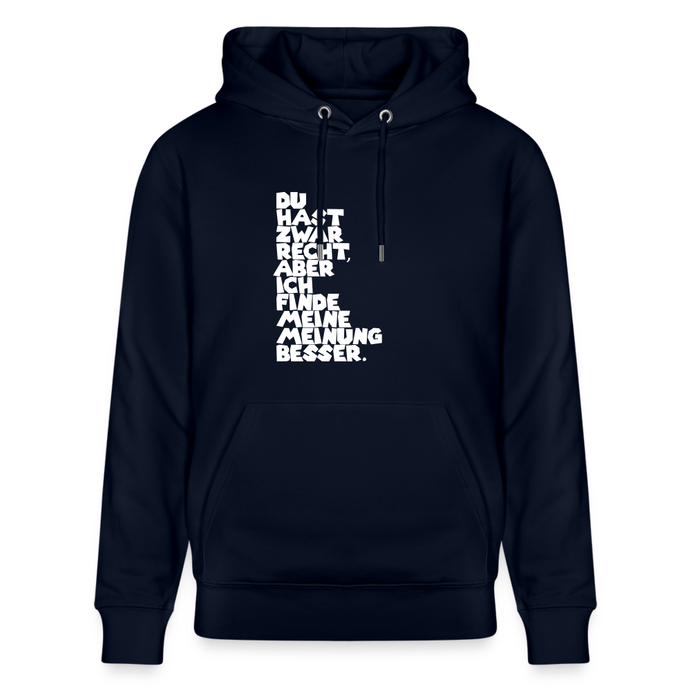 Hoodie mit Spruch Meinung (unisex) - Navy