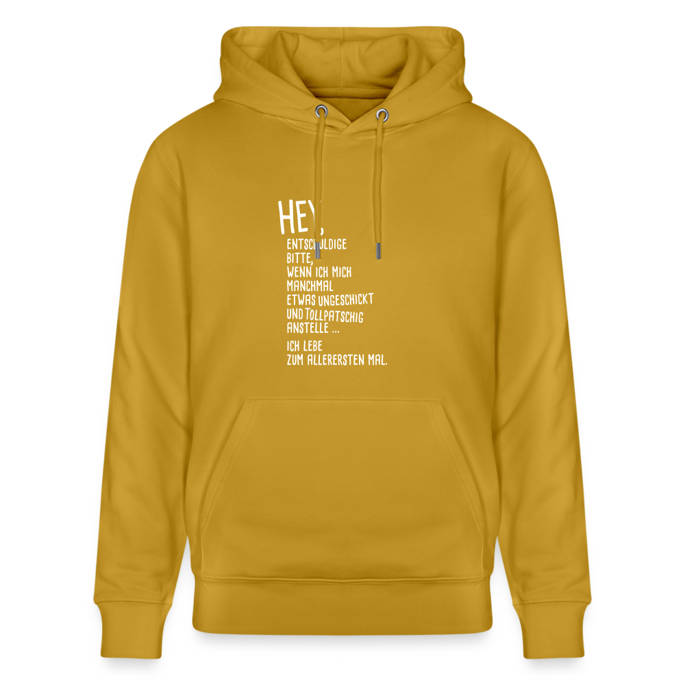 Hoodie mit Spruch Hey (unisex) - Ocker