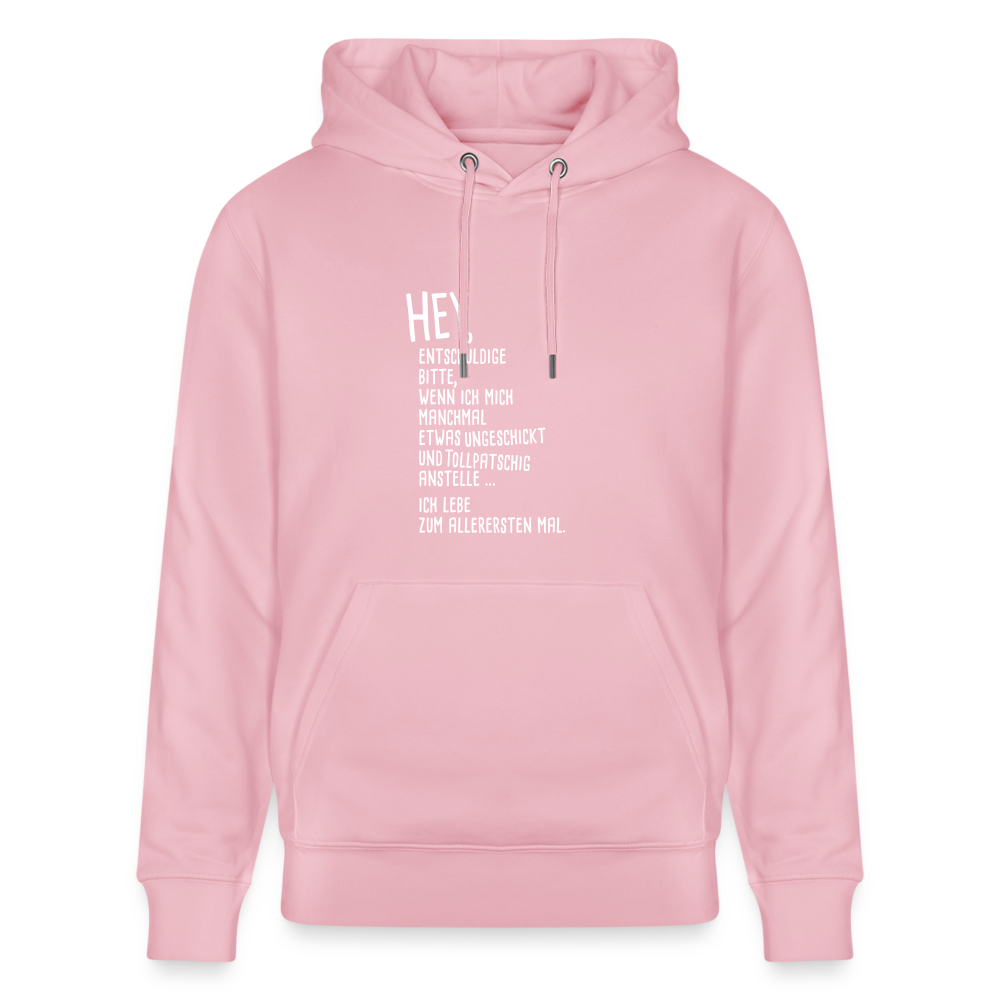 Hoodie mit Spruch Hey (unisex) - Hellrosa