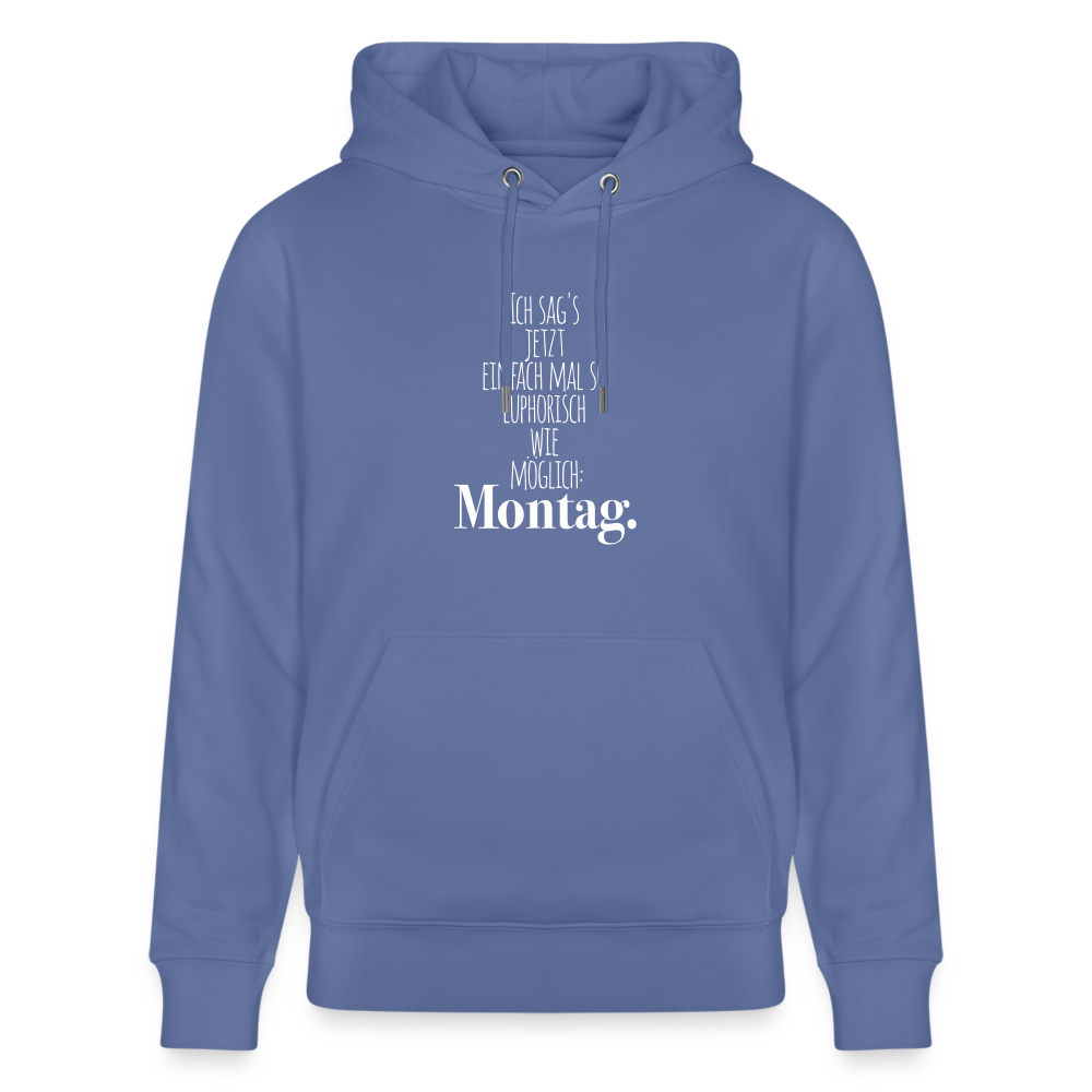 Hoodie mit Spruch Montag (unisex) - Blau