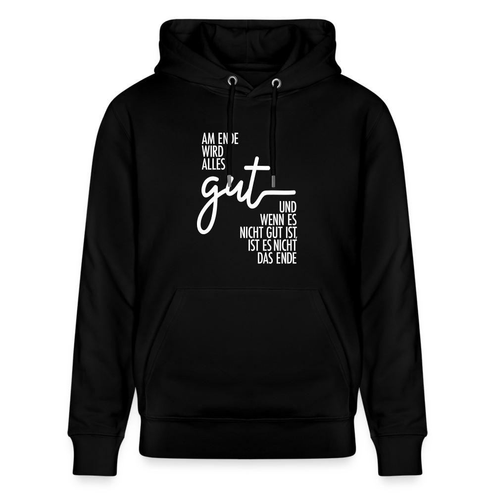 Hoodie mit Spruch ALLES GUT  (unisex) - Schwarz