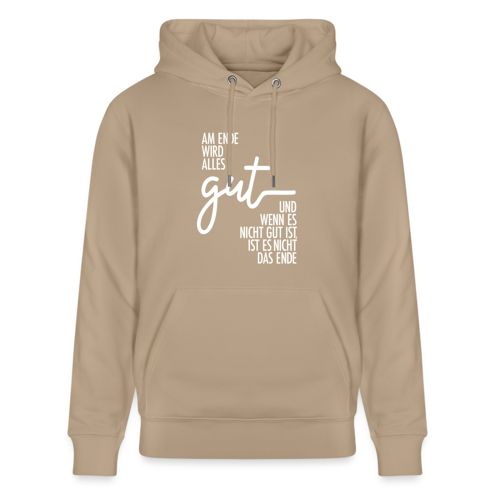 Hoodie mit Spruch ALLES GUT  (unisex) - Beige