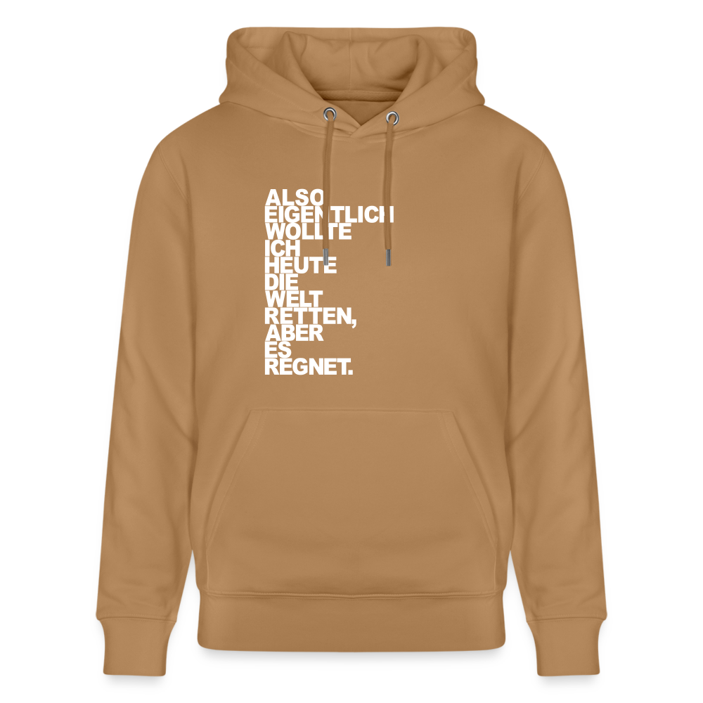 Hoodie mit Spruch Regen (unisex) - Latte