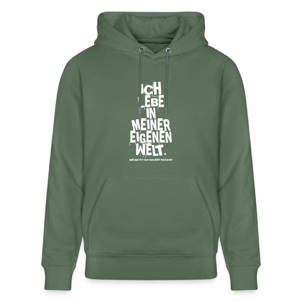 Hoodie mit Spruch Meine Welt (unisex) - Tanngrün