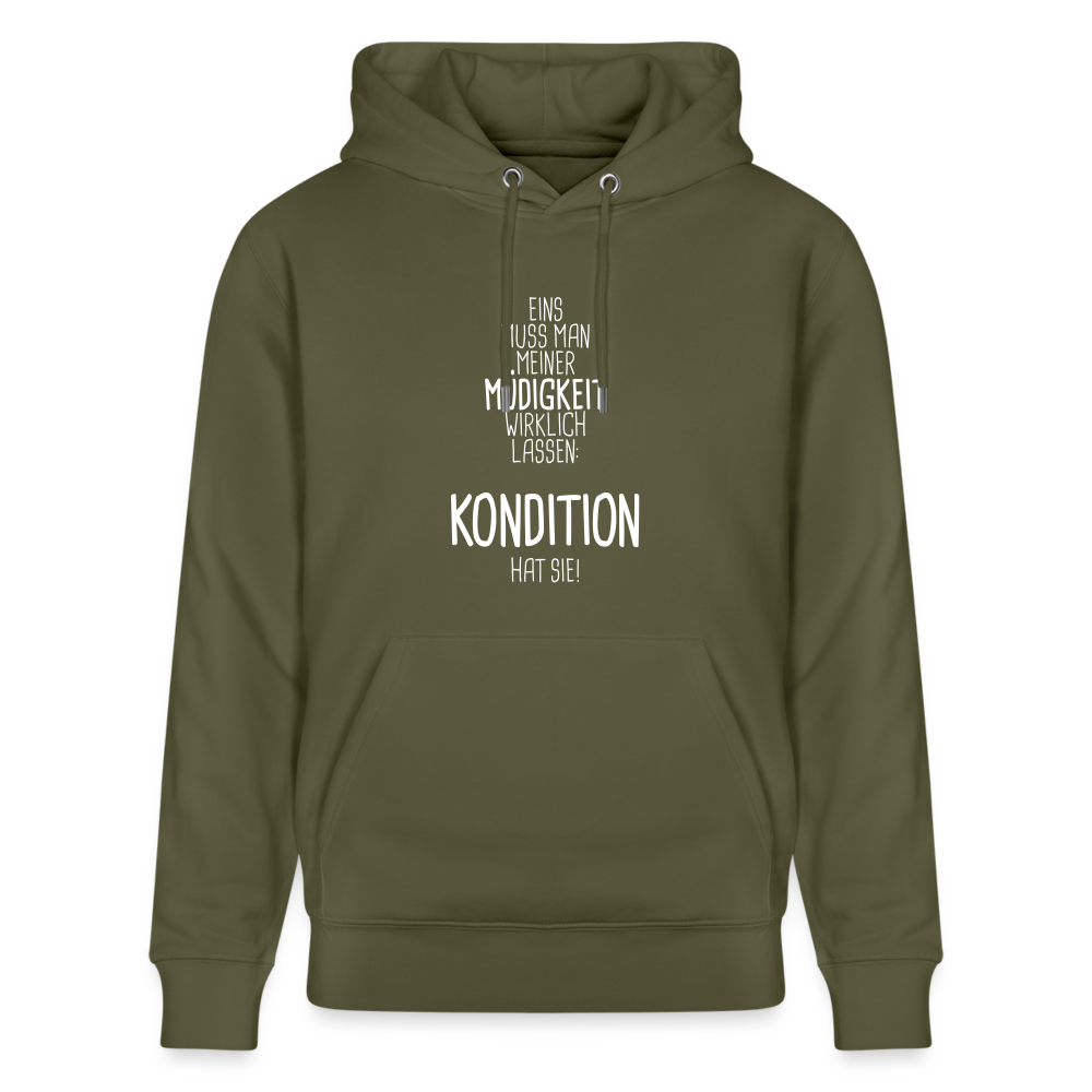 Hoodie mit Spruch Kondition (unisex) - Khaki Grün