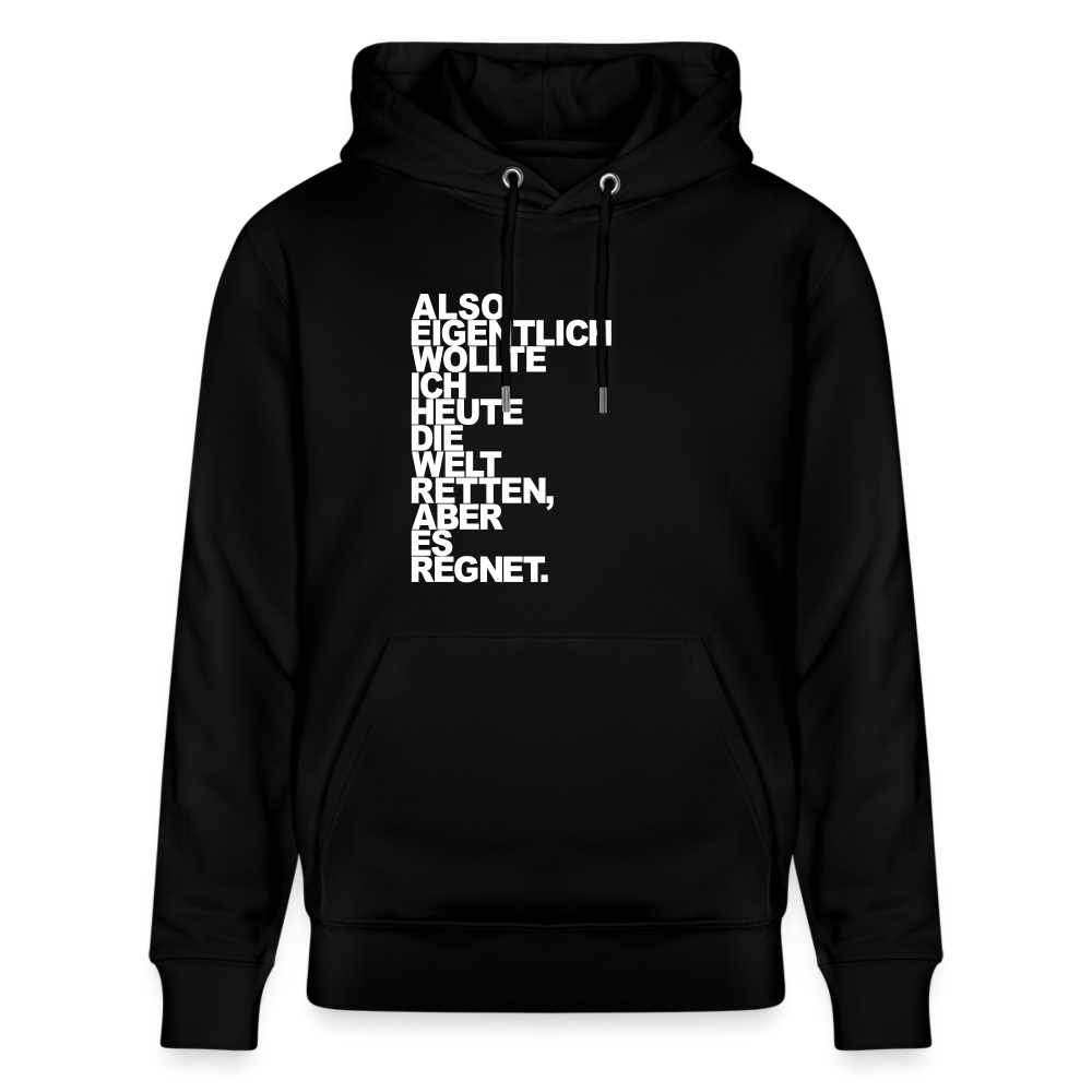 Hoodie mit Spruch Regen (unisex) - Schwarz