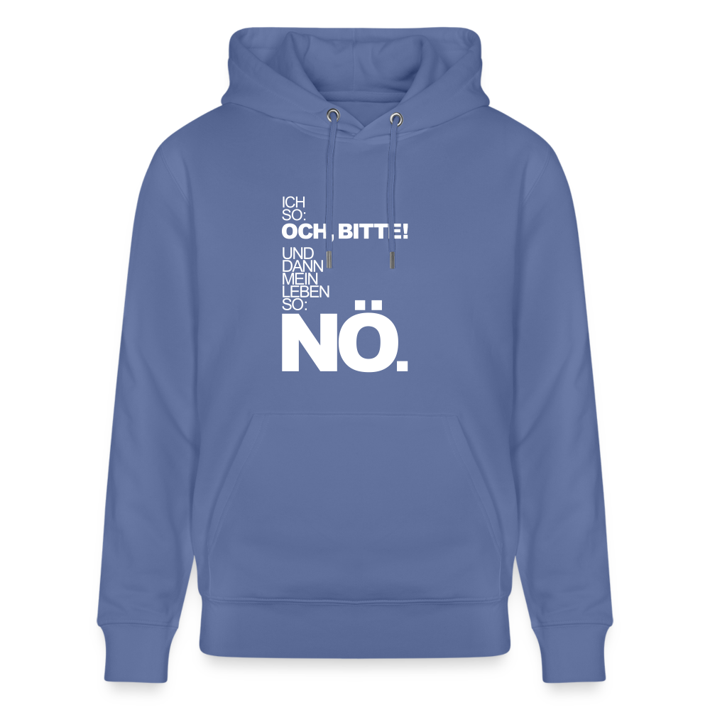 Hoodie mit Spruch Nö (unisex) - Blau