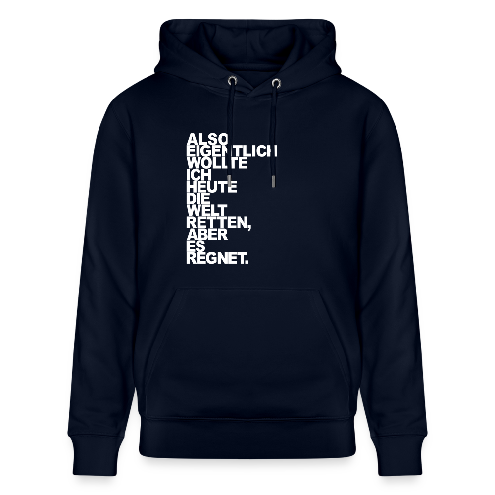 Hoodie mit Spruch Regen (unisex) - Navy