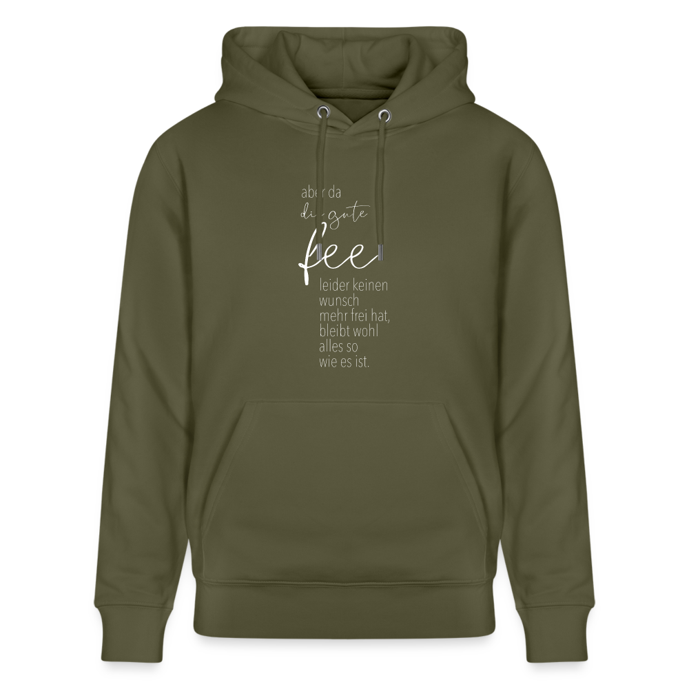 Hoodie mit Spruch Fee (unisex) - Khaki Grün