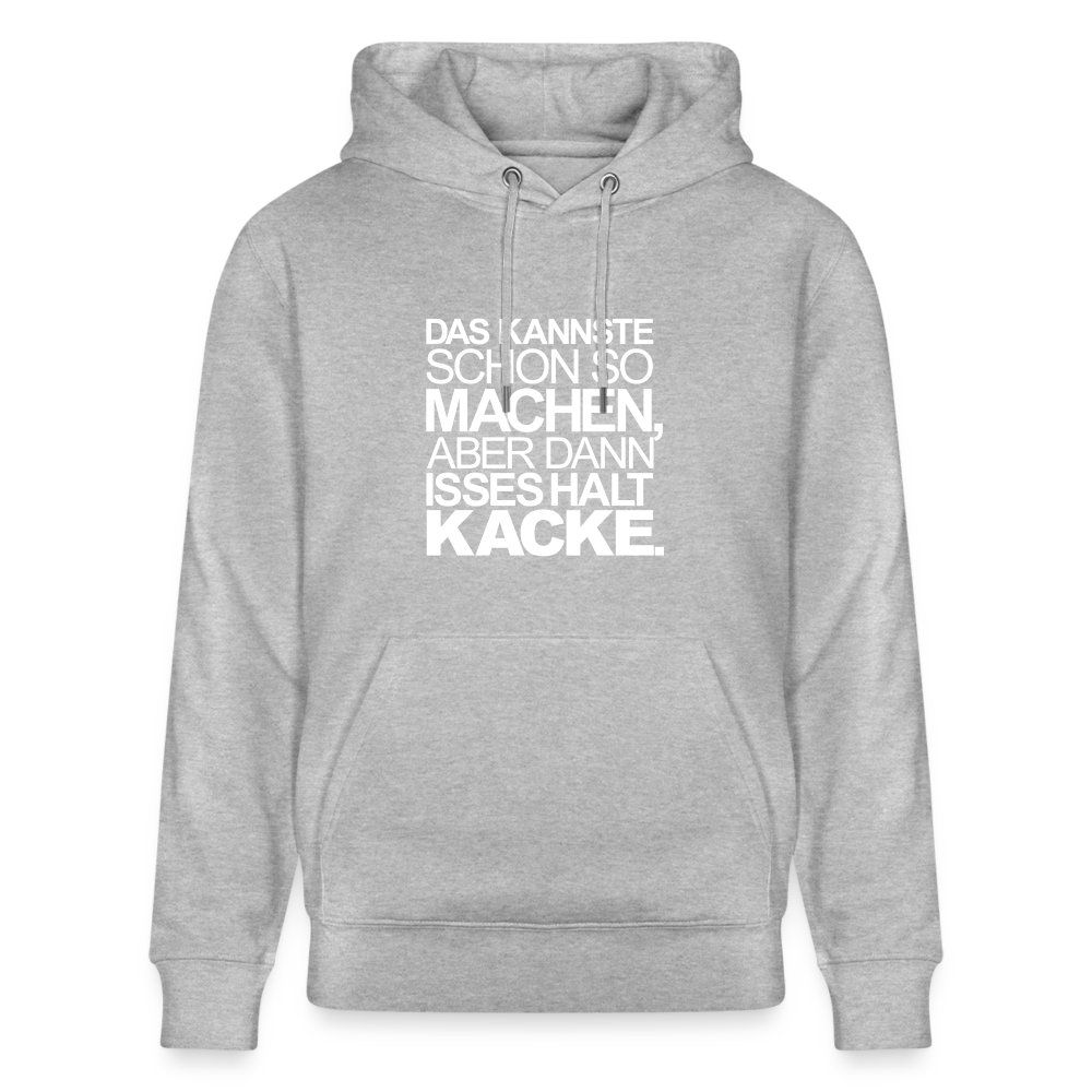 Hoodie mit Spruch Suboptimal (unisex) - Grau meliert