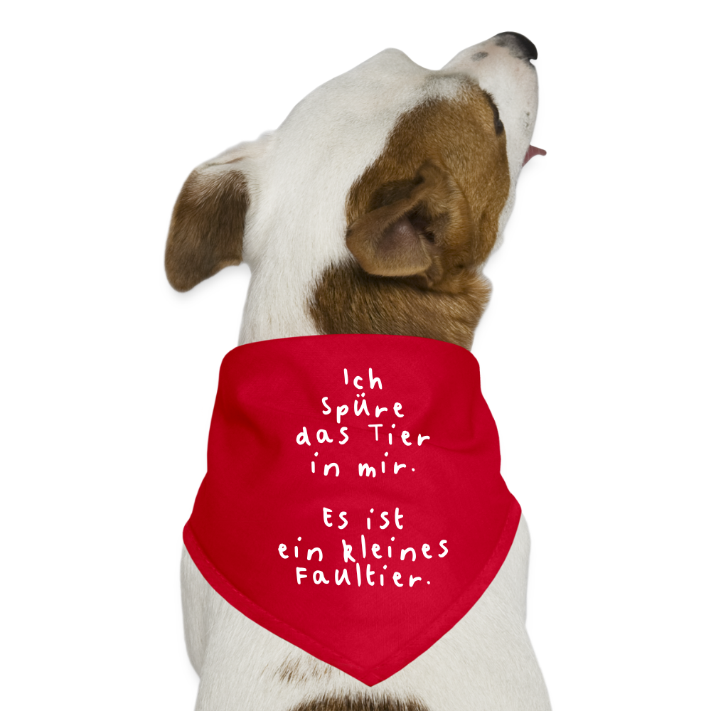 Faultier Hunde Bandana / Halstuch - Rot