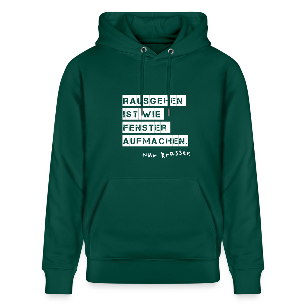 Hoodie mit Spruch Rausgehen (unisex) - Forest