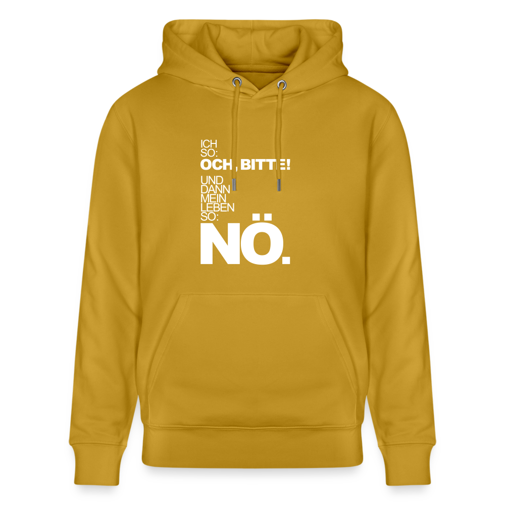 Hoodie mit Spruch Nö (unisex) - Ocker